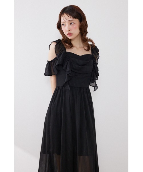 rienda(リエンダ)の「【AKB48 伊藤百花さん着用】フロントドレープフレアワンピース 夏服(ワンピース・レディース・ライトピンク/ライトブルー/ブラック・SMALL/MEDIUM)」の7枚目の写真