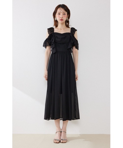 rienda(リエンダ)の「【AKB48 伊藤百花さん着用】フロントドレープフレアワンピース 夏服(ワンピース・レディース・ライトピンク/ライトブルー/ブラック・SMALL/MEDIUM)」の10枚目の写真
