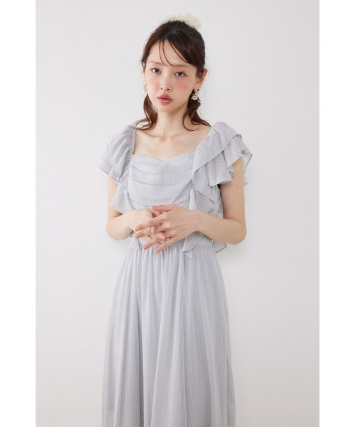 rienda(リエンダ)の「【AKB48 伊藤百花さん着用】フロントドレープフレアワンピース 夏服(ワンピース・レディース・ライトピンク/ライトブルー/ブラック・SMALL/MEDIUM)」の15枚目の写真