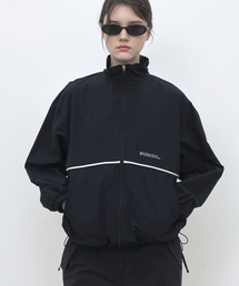 LINE POINTED WINDBREAKER - BLACK