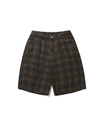 ANGLAN（アングラン）の「Checked Half Pants - Brown（その他パンツ）」