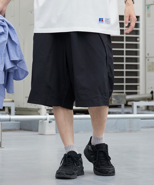 Russell Athletic(ラッセルアスレティック)の「RUSSELL ATHLETIC / ラッセルアスレティック SHELTECH Ripstop Shorts イージーショートパンツ ハーフ メンズ 2026年 夏 夏服(その他パンツ・メンズ・ブラック/ベージュ/サックスブルー・M/L/XL)」の2枚目の写真