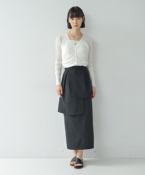 GALLEST(ギャレスト)の「ラップ風タイトスカート(スカート・レディース・ブラック/オリーブ・36/38)」の18枚目の写真