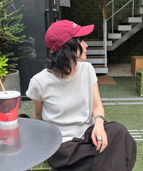 fredy emue(フレディエミュ)の「フレンチロゴキャップ(キャップ・レディース・ネイビー/アイボリー/ブラウン/ボルドー/ブラック・FREE)」の7枚目の写真