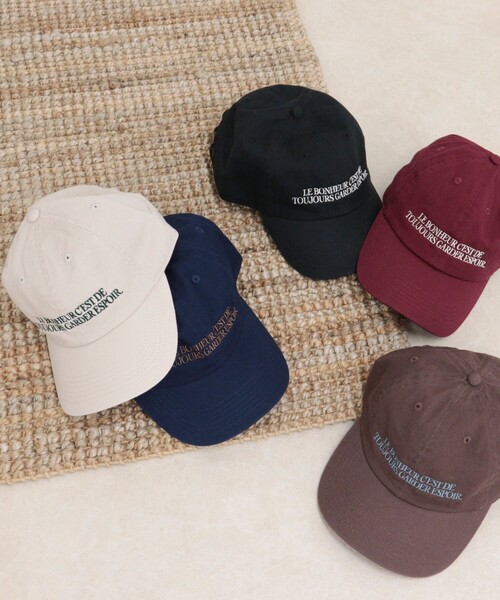 fredy emue(フレディエミュ)の「フレンチロゴキャップ(キャップ・レディース・ネイビー/アイボリー/ブラウン/ボルドー/ブラック・FREE)」の9枚目の写真