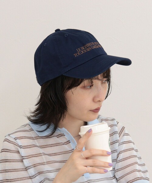 fredy emue(フレディエミュ)の「フレンチロゴキャップ(キャップ・レディース・ネイビー/アイボリー/ブラウン/ボルドー/ブラック・FREE)」の15枚目の写真