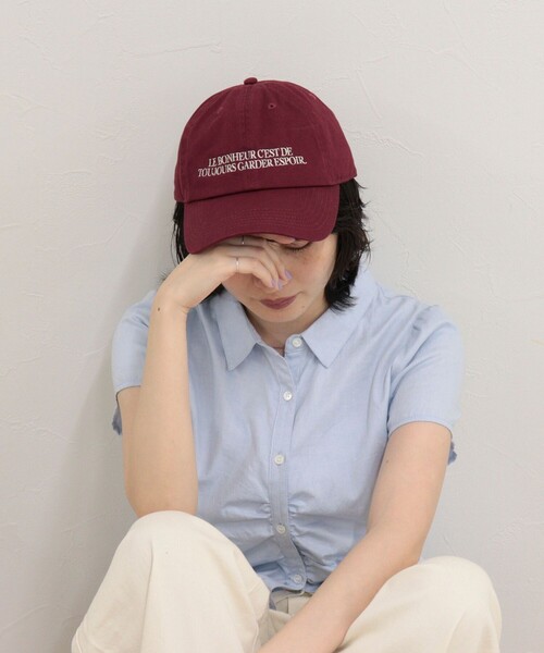 fredy emue(フレディエミュ)の「フレンチロゴキャップ(キャップ・レディース・ネイビー/アイボリー/ブラウン/ボルドー/ブラック・FREE)」の22枚目の写真