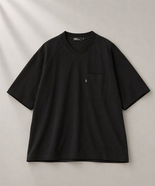 CRAFT STANDARD BOUTIQUE（クラフトスタンダードブティック）の「カノコドロストラグランTシャツ（Tシャツ/カットソー・メンズ・ネイビー/ホワイト/ブラック・M/L）」の2枚目の写真