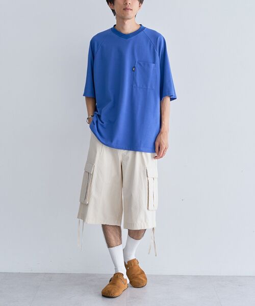 CRAFT STANDARD BOUTIQUE（クラフトスタンダードブティック）の「カノコドロストラグランTシャツ（Tシャツ/カットソー・メンズ・ネイビー/ホワイト/ブラック・M/L）」の8枚目の写真