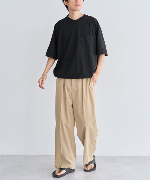 CRAFT STANDARD BOUTIQUE（クラフトスタンダードブティック）の「カノコドロストラグランTシャツ（Tシャツ/カットソー・メンズ・ネイビー/ホワイト/ブラック・M/L）」の14枚目の写真
