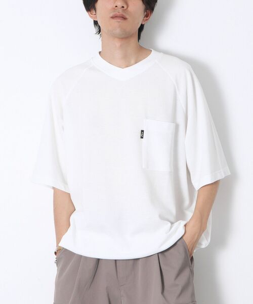CRAFT STANDARD BOUTIQUE（クラフトスタンダードブティック）の「カノコドロストラグランTシャツ（Tシャツ/カットソー・メンズ・ネイビー/ホワイト/ブラック・M/L）」の17枚目の写真