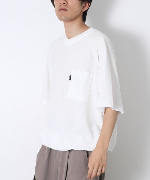CRAFT STANDARD BOUTIQUE（クラフトスタンダードブティック）の「カノコドロストラグランTシャツ（Tシャツ/カットソー・メンズ・ネイビー/ホワイト/ブラック・M/L）」の18枚目の写真