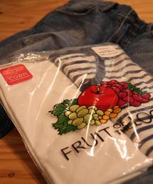 FRUIT OF THE LOOM | FRUIT OF THE LOOM(フルーツオブザルーム) 別注VネックT2枚組(ホワイト・ネイビーボーダー)(Tシャツ/カットソー)