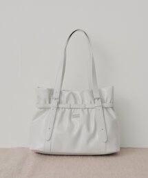 ギャザーデザインベルトトートバッグ