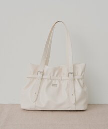 ギャザーデザインベルトトートバッグ