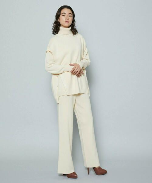 MOGA（モガ）の「MOLLOニットパンツ［セットアップ可能］（その他パンツ・レディース・チャコールグレー/クリーム・2）」の13枚目の写真