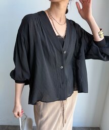 【WEB限定】 楊柳シフォンVカーディガン