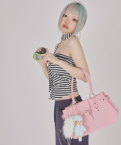 SPINNS(スピンズ)の「PVC ジェリーバッグ/JELLY BAG(ハンドバッグ・レディース・ピンク/イエロー・ONESIZE)」の6枚目の写真
