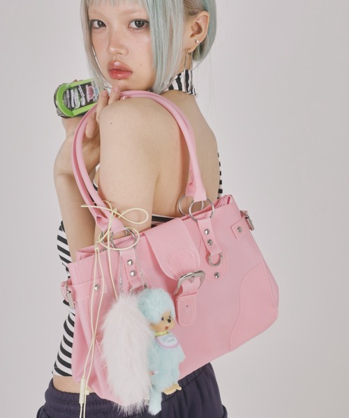 SPINNS(スピンズ)の「PVC ジェリーバッグ/JELLY BAG(ハンドバッグ・レディース・ピンク/イエロー・ONESIZE)」の5枚目の写真