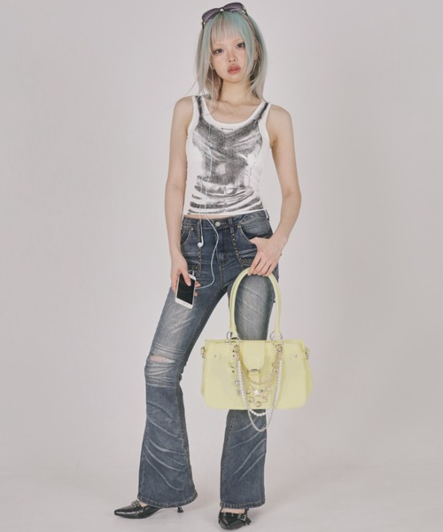 SPINNS(スピンズ)の「PVC ジェリーバッグ/JELLY BAG(ハンドバッグ・レディース・ピンク/イエロー・ONESIZE)」の21枚目の写真