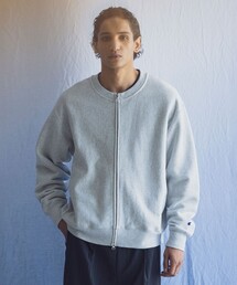 <Champion × monkey time>フルジップ クルーネック スウェット
