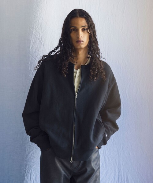 Champion(チャンピオン)の「<Champion × monkey time>フルジップ クルーネック スウェット(スウェット・メンズ・ライトグレー/ブラック・XL/S/L/M)」の1枚目の写真