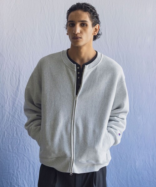 Champion(チャンピオン)の「<Champion × monkey time>フルジップ クルーネック スウェット(スウェット・メンズ・ライトグレー/ブラック・XL/S/L/M)」の3枚目の写真