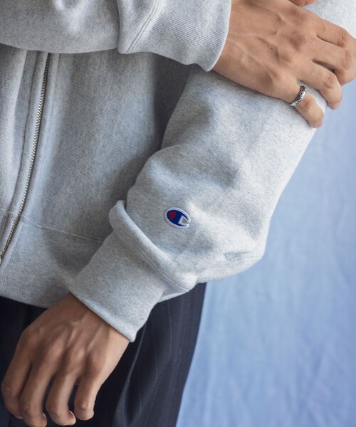 Champion(チャンピオン)の「<Champion × monkey time>フルジップ クルーネック スウェット(スウェット・メンズ・ライトグレー/ブラック・XL/S/L/M)」の6枚目の写真