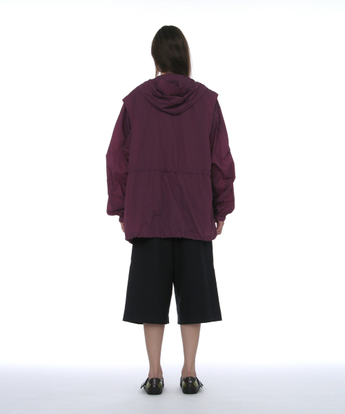 PARTIMENTO WOMEN(パルティメントウィメン)の「ライトウェイトフードパーカーユーティリティジャケット_ミッドナイトプラム(ナイロンジャケット・レディース・その他・OS)」の4枚目の写真