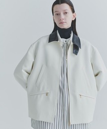 CULLNI（クルニ）の「Structured Twill Double Cloth Leather Collar Blouson（ブルゾン）」