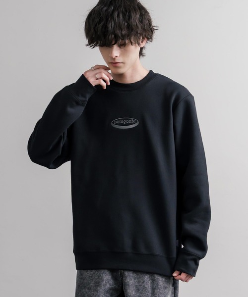 patagonia(パタゴニア)の「Patagonia M S 95 OVAL LOGO UPRISAL CREW SWEATSHIRT ロゴ刺繍裏起毛長袖スウェットトレーナー(スウェット・メンズ・グレー/ブラック・L/M/S/XL)」の1枚目の写真