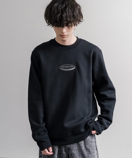 patagonia(パタゴニア)の「Patagonia M S 95 OVAL LOGO UPRISAL CREW SWEATSHIRT ロゴ刺繍裏起毛長袖スウェットトレーナー(スウェット・メンズ・グレー/ブラック・L/M/S/XL)」の4枚目の写真