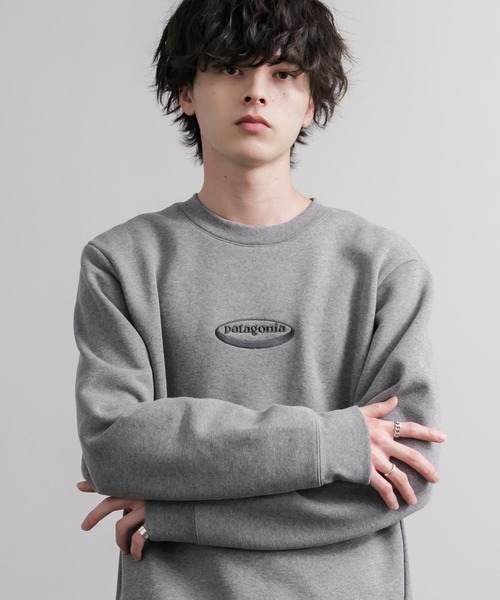 patagonia(パタゴニア)の「Patagonia M S 95 OVAL LOGO UPRISAL CREW SWEATSHIRT ロゴ刺繍裏起毛長袖スウェットトレーナー(スウェット・メンズ・グレー/ブラック・L/M/S/XL)」の15枚目の写真