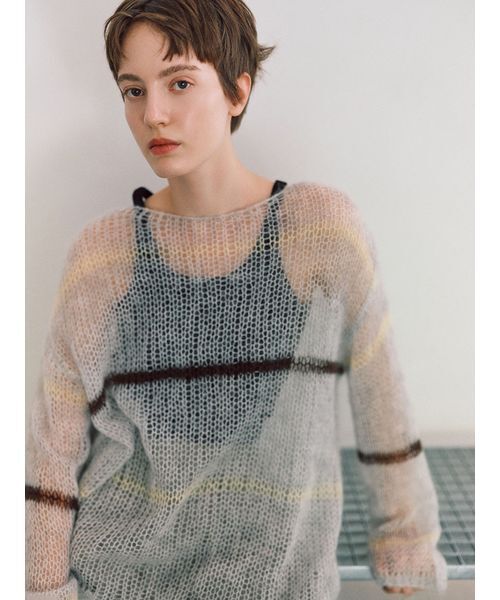 emmi(エミ)の「【ONLINE限定カラーあり】モヘアニットプルオーバー(ニット/セーター・レディース・ライトグレー/ライトブルー/ダークグレー/ピンク/ブラウン・F)」の10枚目の写真