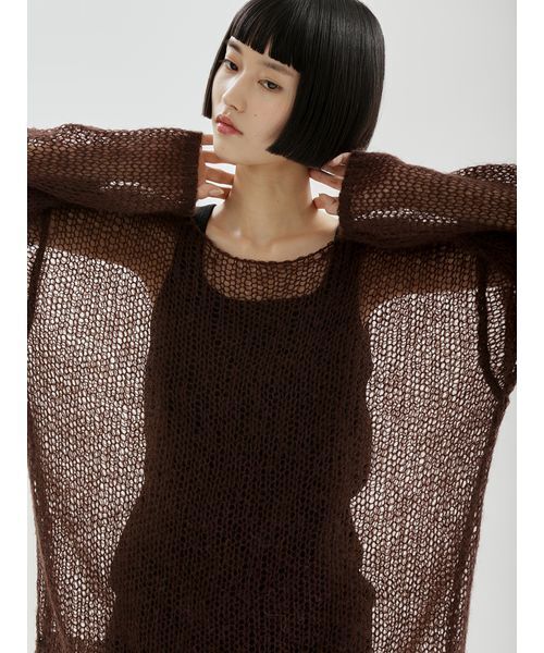 emmi(エミ)の「【ONLINE限定カラーあり】モヘアニットプルオーバー(ニット/セーター・レディース・ライトグレー/ライトブルー/ダークグレー/ピンク/ブラウン・F)」の18枚目の写真
