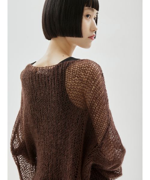 emmi(エミ)の「【ONLINE限定カラーあり】モヘアニットプルオーバー(ニット/セーター・レディース・ライトグレー/ライトブルー/ダークグレー/ピンク/ブラウン・F)」の21枚目の写真