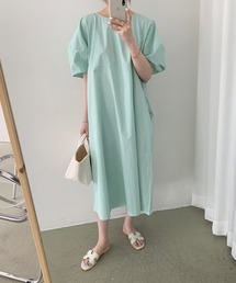 ルーズシルエット パフスリーブ ワンピース