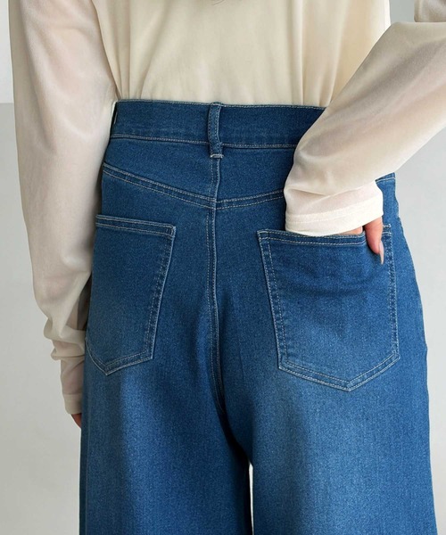 GeeRA(ジーラ)の「ワイドルーズデニムパンツ(デニムパンツ・レディース・ネイビー/ブルー/ライトブルー・MEDIUM/SMALL/X-LARGE/LARGE)」の15枚目の写真