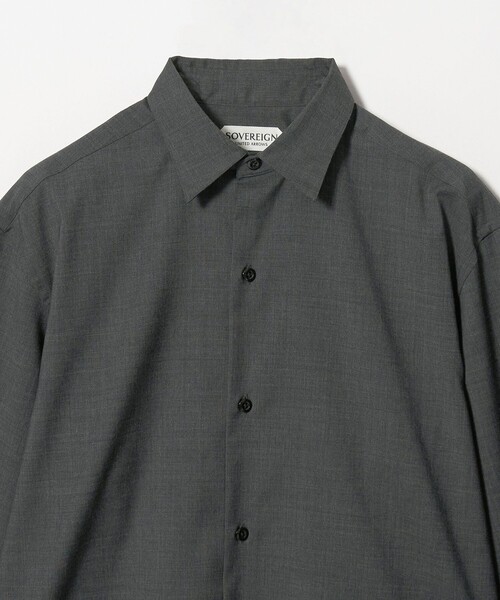 SOVEREIGN(ソブリン)の「<SOVEREIGN>レギュラーカラー シャツ(シャツ/ブラウス・メンズ・グレー系/ネイビー・L/M)」の4枚目の写真