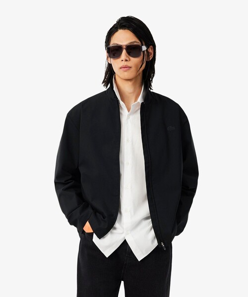 LACOSTE(ラコステ)の「防風 撥水 ジップアップブルゾン(ブルゾン・メンズ・ブラック/ライトグレー・46/48/50/52)」の1枚目の写真