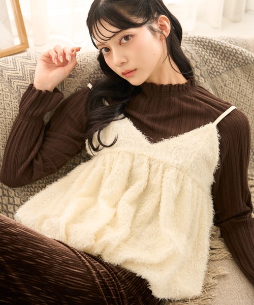 krahe（クレーエ）の「シャギーペプラムキャミビスチェ（Tシャツ/カットソー・レディース・ブラック/アイボリー・FREE）」の16枚目の写真