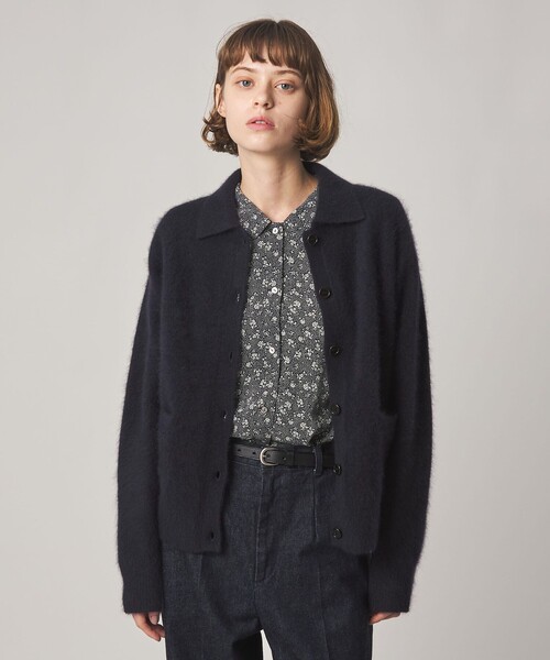 Steven Alan(スティーブンアラン)の「<Steven Alan>オーストラリアン ウール ミックス ニット カーディガン(カーディガン/ボレロ・レディース・ネイビー/ナチュラル/モカ・FREE)」の1枚目の写真