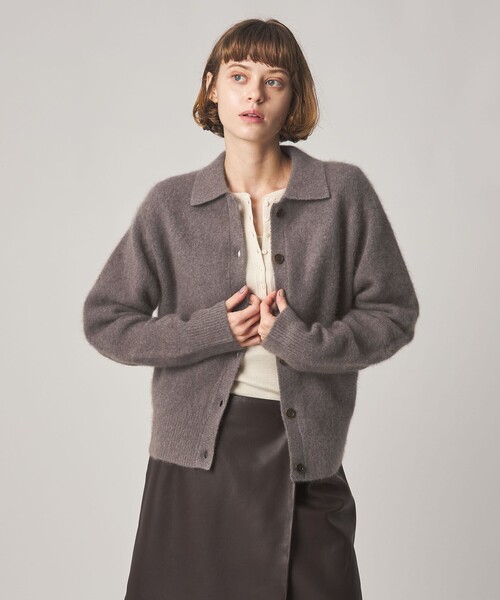 Steven Alan(スティーブンアラン)の「<Steven Alan>オーストラリアン ウール ミックス ニット カーディガン(カーディガン/ボレロ・レディース・ネイビー/ナチュラル/モカ・FREE)」の6枚目の写真