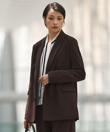 ウール2WAYストレッチ ダブルブレストジャケット