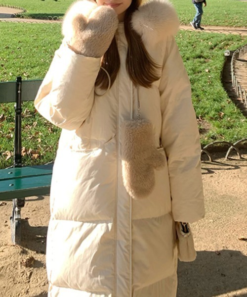 AMAJI(アマジ)の「ファーカラー コットンジャケット(その他アウター・レディース・イエロー/ライトピンク・SMALL/MEDIUM/LARGE/X-LARGE)」の2枚目の写真