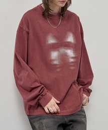 Alfred Alex（アルフレッドアレックス）の「【Alfred Alex】Faded Graphic L S Tee   ヴィンテージ加工 フェイスグラフィック オーバーサイズロンT（Tシャツ/カットソー）」