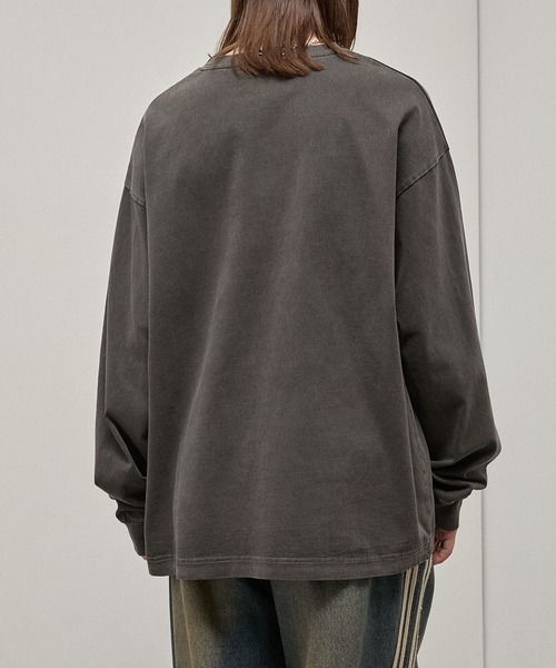Alfred Alex(アルフレッドアレックス)の「【Alfred Alex】Faded Graphic L/S Tee / ヴィンテージ加工 フェイスグラフィック オーバーサイズロンT(Tシャツ/カットソー・メンズ・ダークネイビー/オリーブ/ブラック/レッド/ブラック系・M/L)」の15枚目の写真