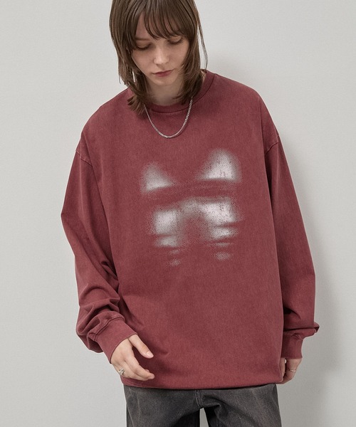 Alfred Alex(アルフレッドアレックス)の「【Alfred Alex】Faded Graphic L/S Tee / ヴィンテージ加工 フェイスグラフィック オーバーサイズロンT(Tシャツ/カットソー・メンズ・ダークネイビー/オリーブ/ブラック/レッド/ブラック系・M/L)」の19枚目の写真