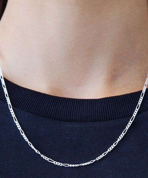 City Ambient Products(シティアンビエントプロダクツ)の「City Ambient Products: SILVER925 CLASSIC FIGARO CHAIN NECKLACE(ネックレス・メンズ・シルバー・ONE SIZE)」の2枚目の写真