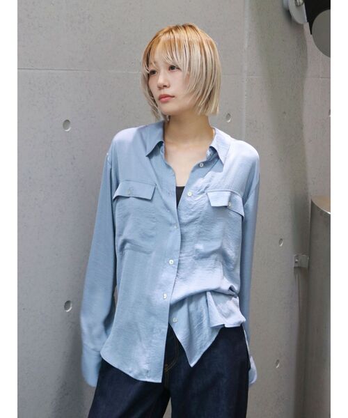 Ungrid（アングリッド）の「ルーズシルエットデザインシャツ（シャツ/ブラウス・レディース・ブルー/イエロー/ヘザーグレー・FREE）」の12枚目の写真